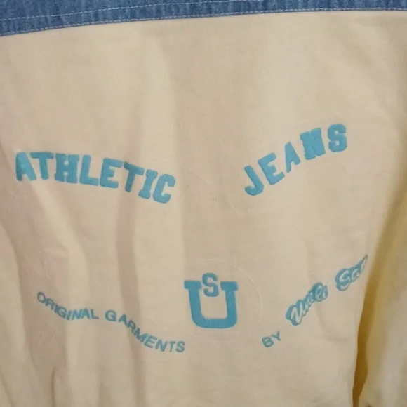 80s vintage Uncle Sam lifting bodybuilding gym streetwear vest L - Picture 5 of 14